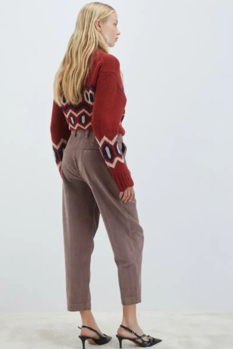 Donna Roy Rogers Pantaloni E Gonne|Pantalone Chino Maemi In Velluto