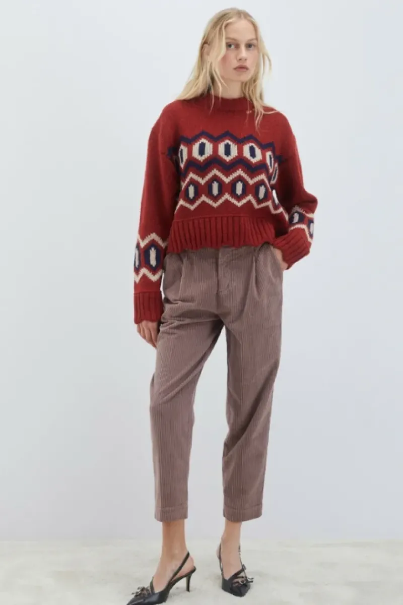 Donna Roy Rogers Pantaloni E Gonne|Pantalone Chino Maemi In Velluto
