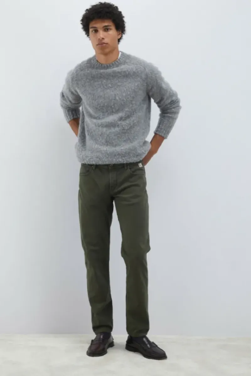 Uomo Roy Rogers Pantaloni|Pantalone 517 Plain In Gabardina