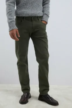 Uomo Roy Rogers Pantaloni|Pantalone 517 Plain In Gabardina