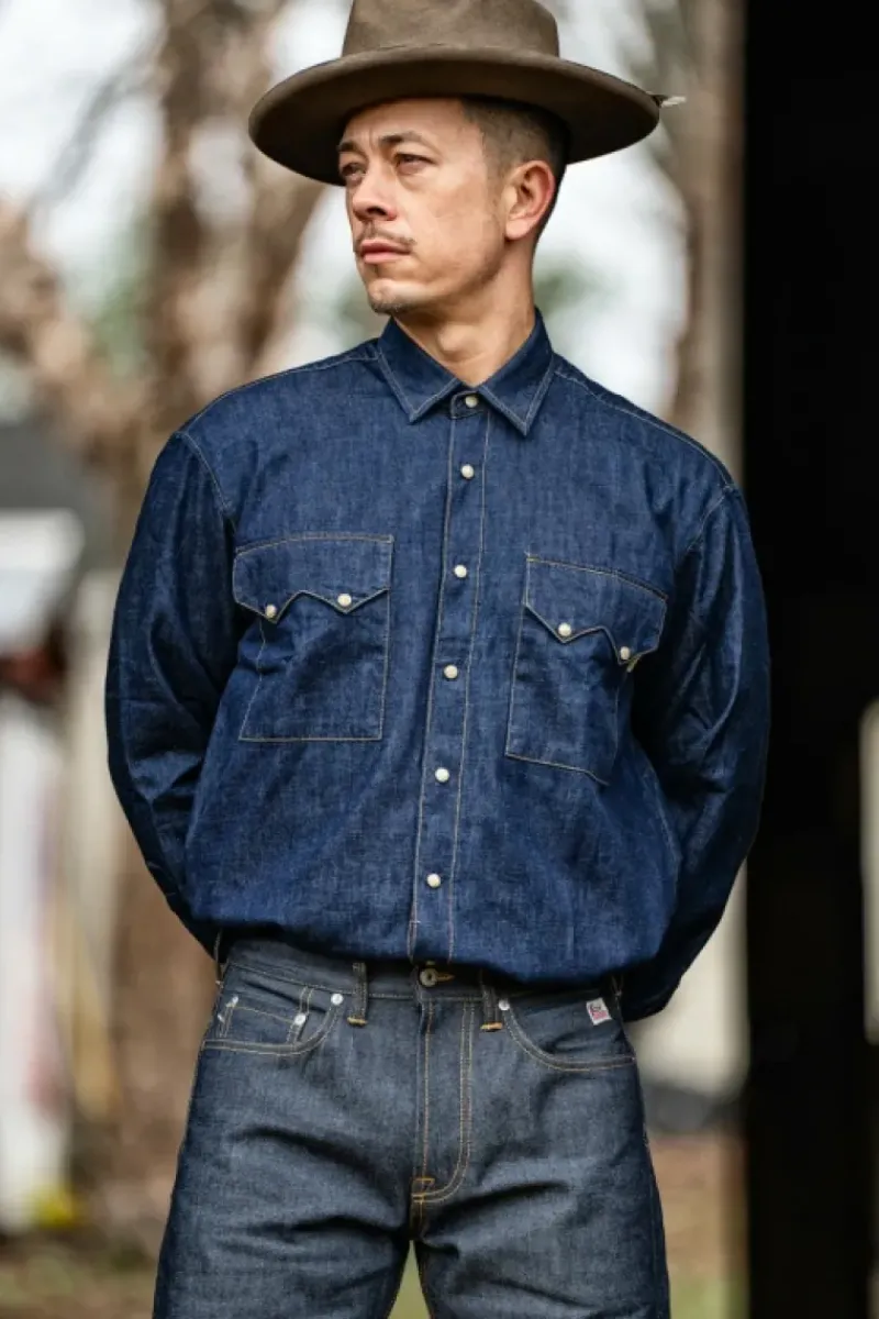 Uomo Roy Rogers Selvedge Bar|Camicie|Rodeo Man Jap Selvedge Denim Rinse