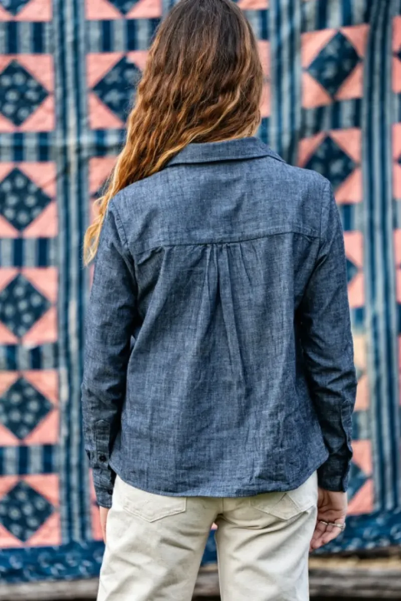 Donna Roy Rogers Camicie|Selvedge Bar|Shirt Tiny Woman Jap Selvedge Chambray Rinse