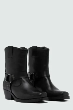Donna Roy Rogers Scarpe|Stivaletto Engineer In Pelle