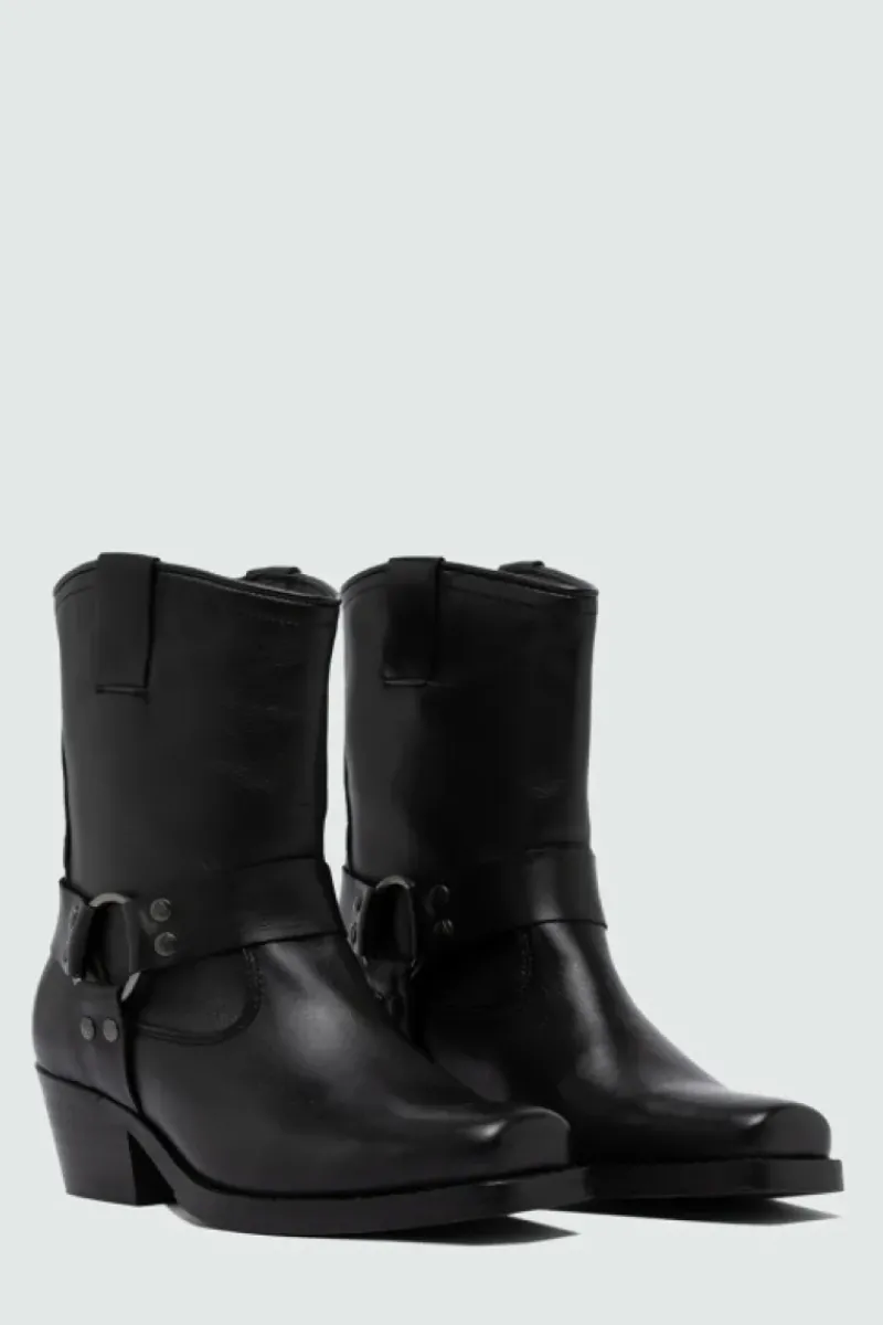 Donna Roy Rogers Scarpe|Stivaletto Engineer In Pelle