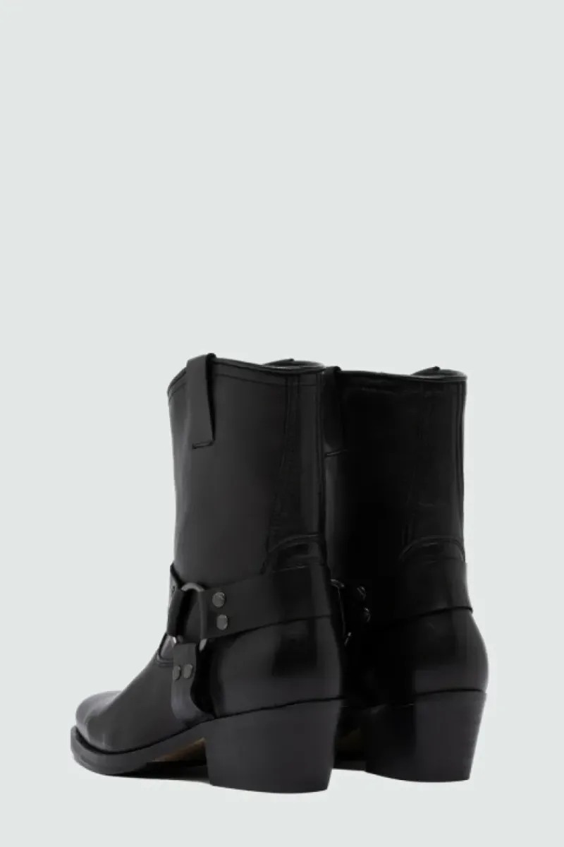 Donna Roy Rogers Scarpe|Stivaletto Engineer In Pelle