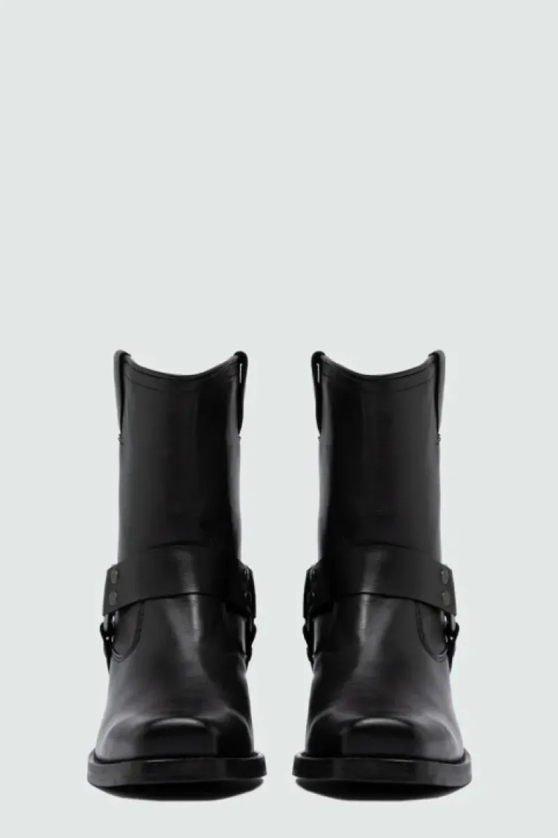 Donna Roy Rogers Scarpe|Stivaletto Engineer In Pelle