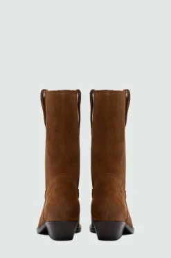 Donna Roy Rogers Scarpe|Texano Capalbio In Suede Vintage