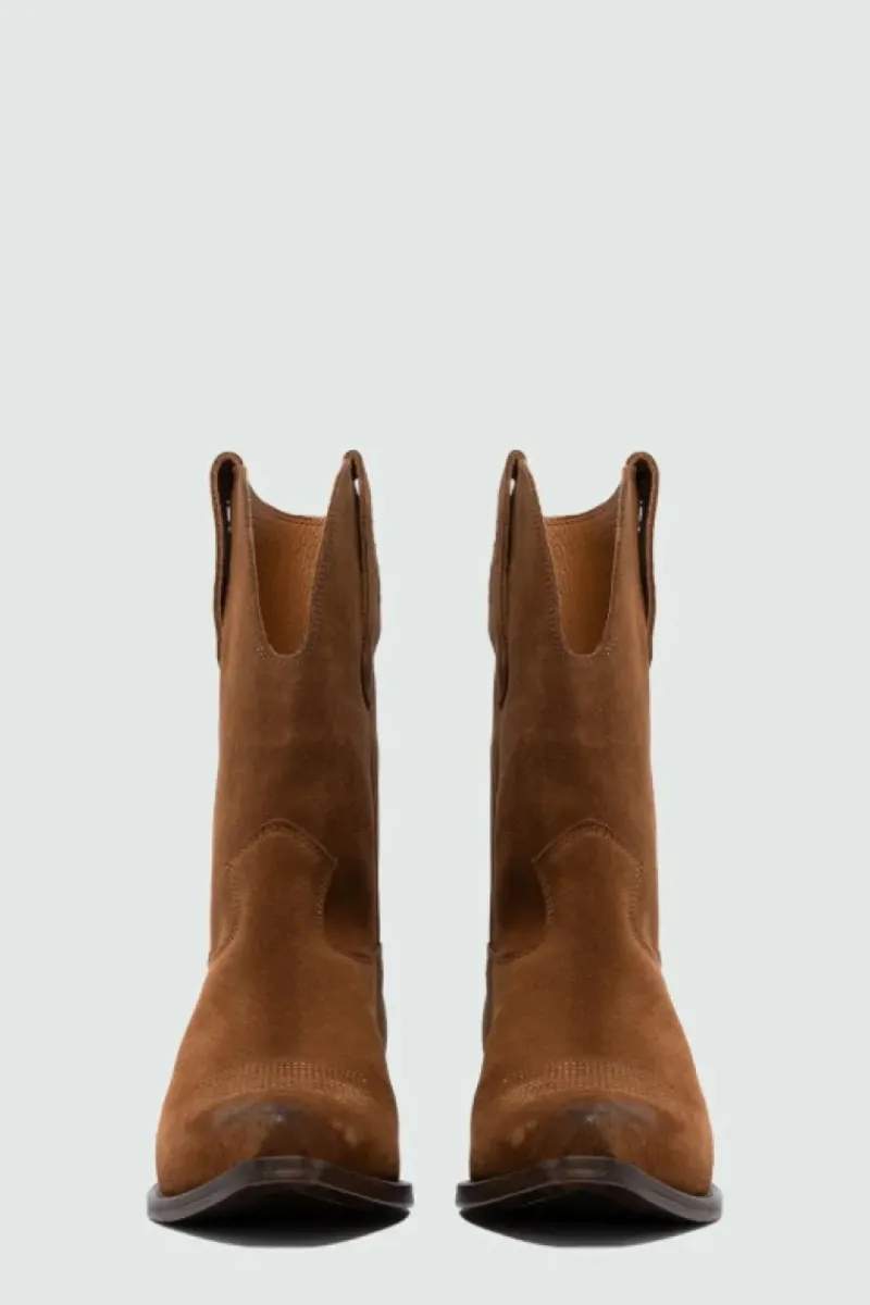 Donna Roy Rogers Scarpe|Texano Capalbio In Suede Vintage