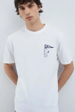 Uomo Roy Rogers Polo E T-shirts|T-shirt Girocollo Penuts Flag