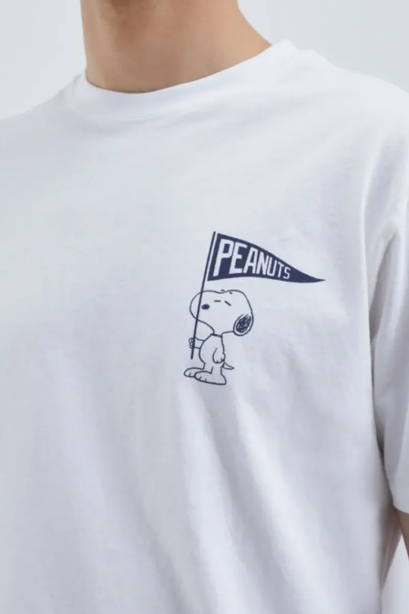 Uomo Roy Rogers Polo E T-shirts|T-shirt Girocollo Penuts Flag