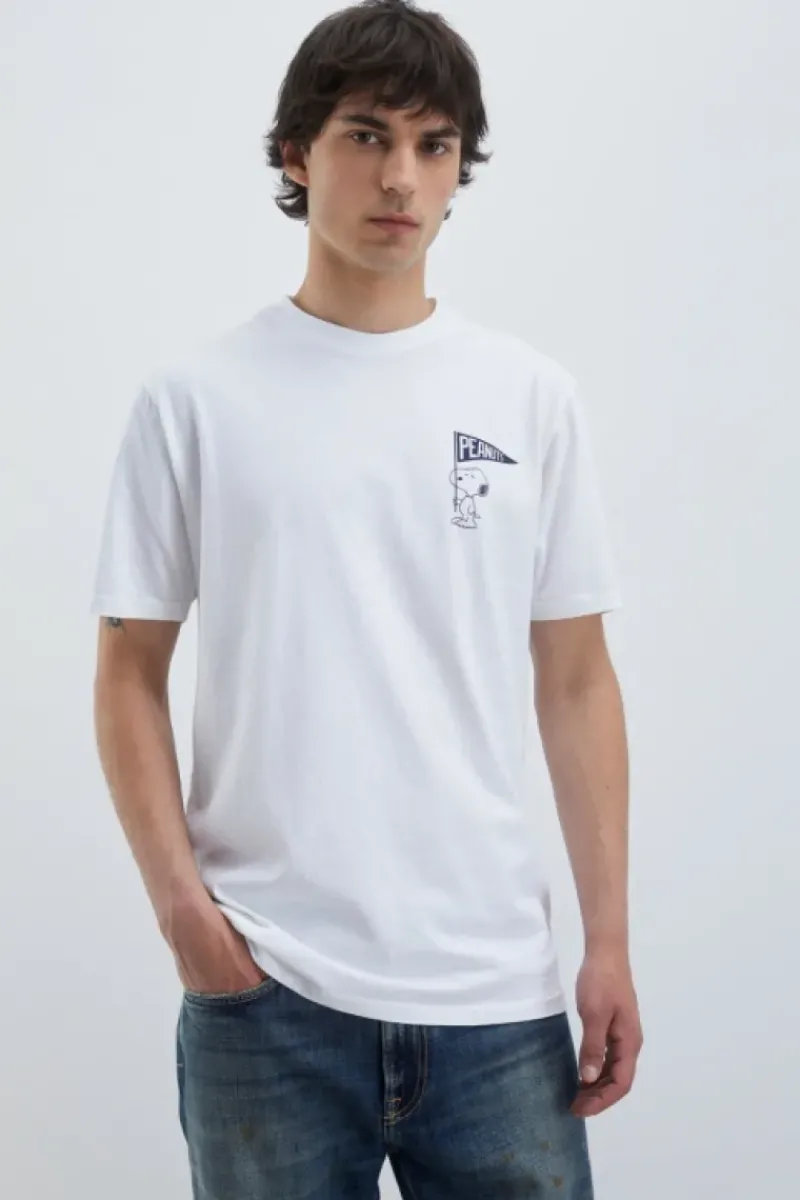 Uomo Roy Rogers Polo E T-shirts|T-shirt Girocollo Penuts Flag
